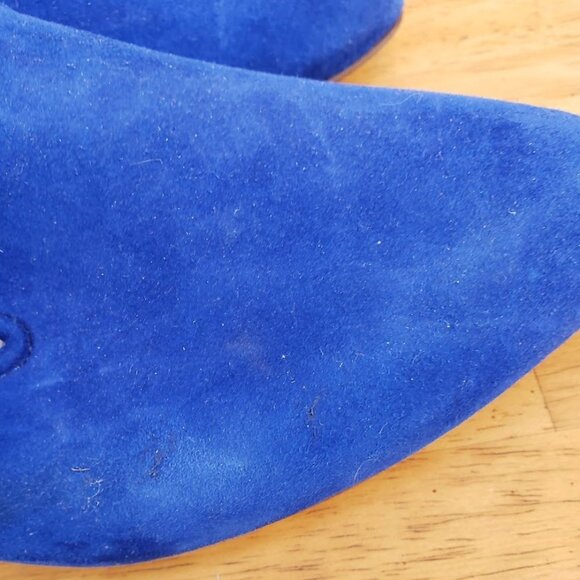 Thelma The Town Blue Suede Slipper in Lapis - Picture 12 of 12